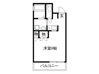 アンリシェール橋本B(ワンルーム/5階)の間取り写真