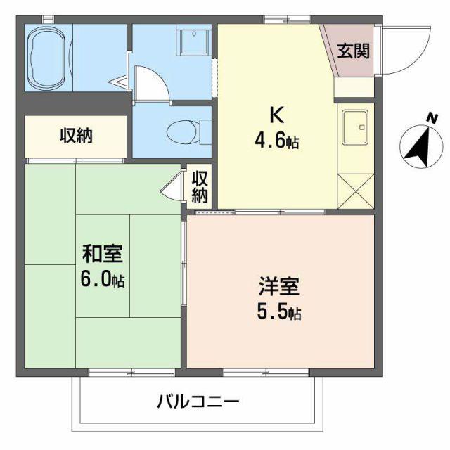 セフォラハイツ(2K/1階)の間取り写真