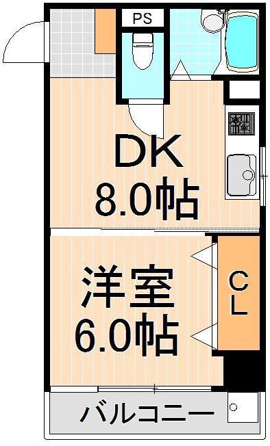 関屋ステーションハイツ(1DK/1階)の間取り写真