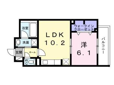 スカイノッツ北赤羽(1LDK/1階)の間取り写真