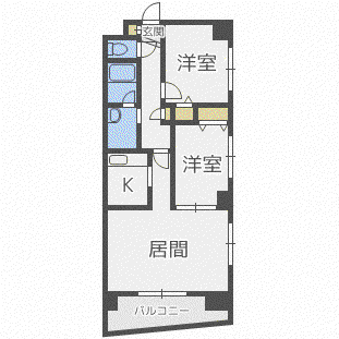 ファーストプレイス(2LDK/2階)の間取り写真