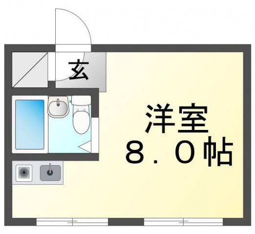 U-HOUSE(ワンルーム/1階)の間取り写真