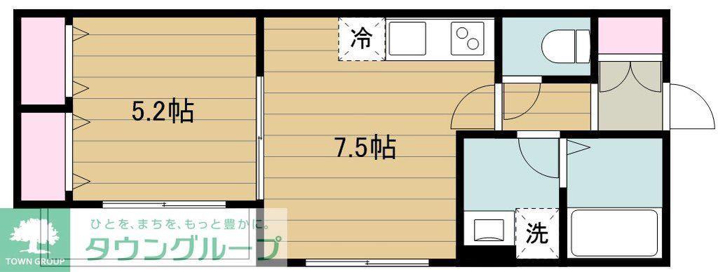 タウンコード南品川(1DK/1階)の間取り写真