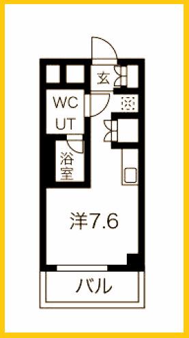 クラリッサ横浜フロード(ワンルーム/9階)の間取り写真