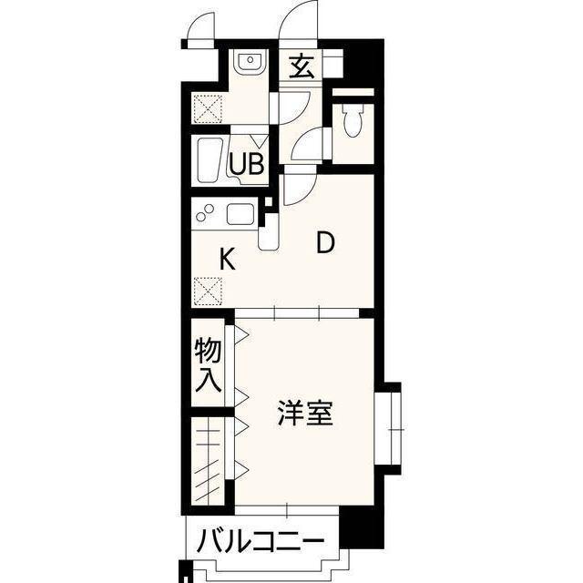 センチュリー神水(1DK/4階)の間取り写真