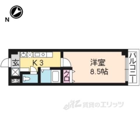 クレアトゥール21(1K/2階)の間取り写真