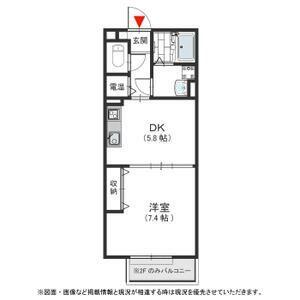 T-FORESTB棟(1DK/1階)の間取り写真