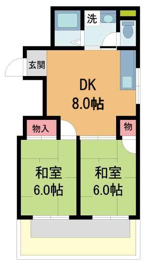 モダンアパートメント神戸宝塚I(1LDK/1階)の間取り写真