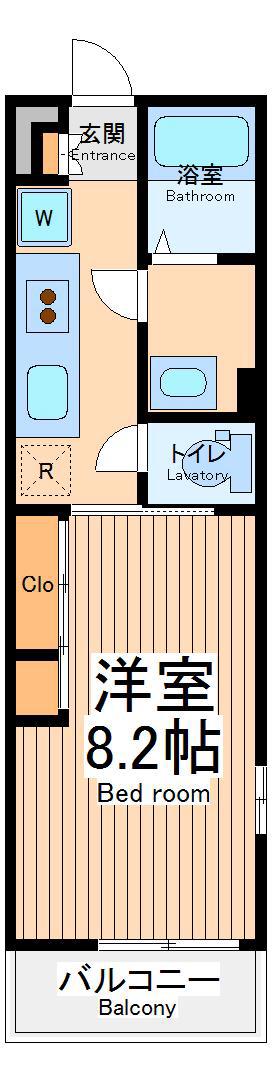 リブリアイケー(1K/3階)の間取り写真