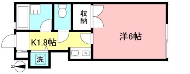 メイヴィレッジ(1K/1階)の間取り写真