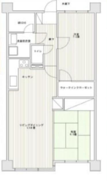 マンション武蔵野(2LDK/2階)の間取り写真