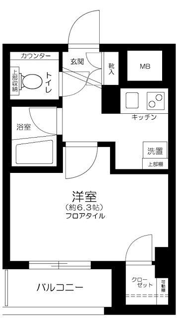 EXIM NISHISUGAMO(1K/5階)の間取り写真