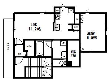 RESIDENCE HARUNOHI(1LDK/4階)の間取り写真