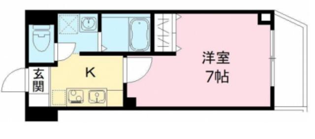 みおつくし城北(1K/3階)の間取り写真