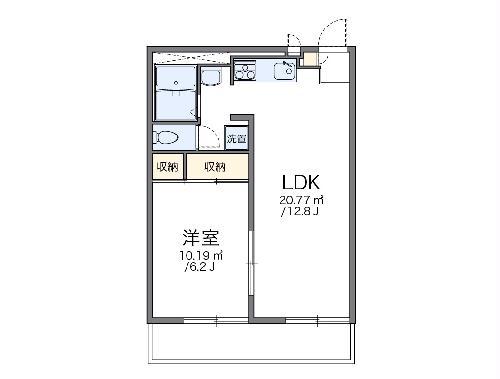 レオパレス大谷(1LDK/3階)の間取り写真