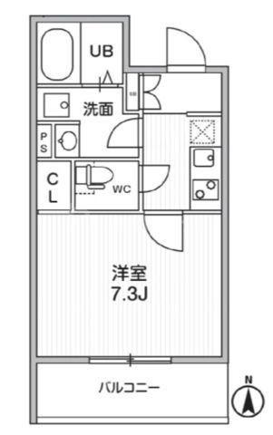 THE PALMS MUSE 新江古田(1K/3階)の間取り写真
