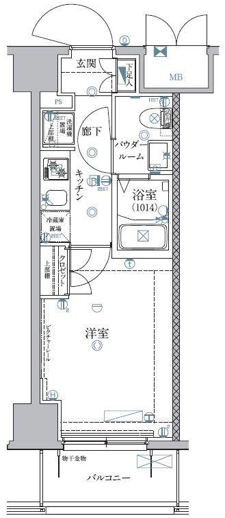 南池袋レジデンス(1K/3階)の間取り写真