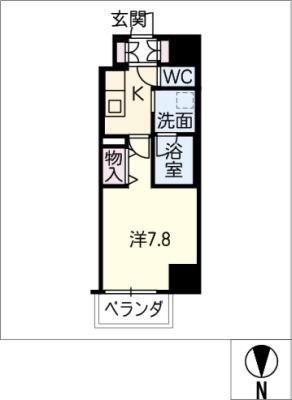 MELIV大曽根(1K/2階)の間取り写真