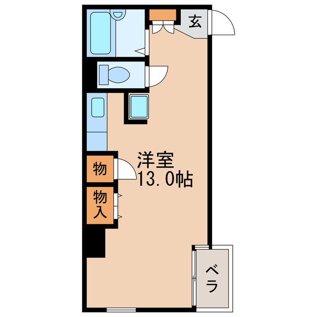 AOIビル(ワンルーム/1階)の間取り写真