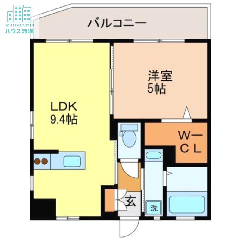 フィールドY(1LDK/1階)の間取り写真
