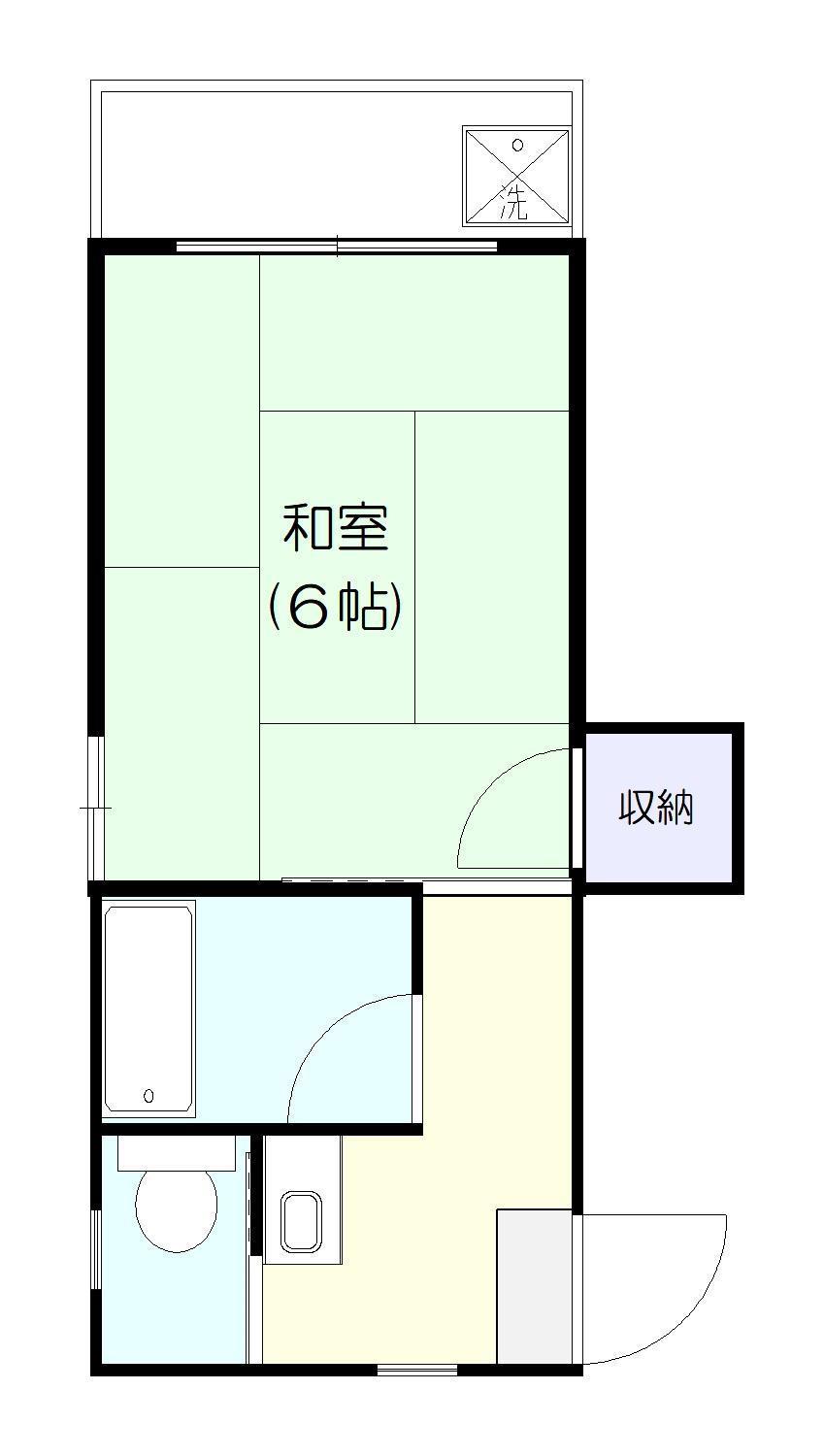 サンライズ国府宮(1K/3階)の間取り写真