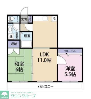 グレイスハイム(3DK/2階)の間取り写真