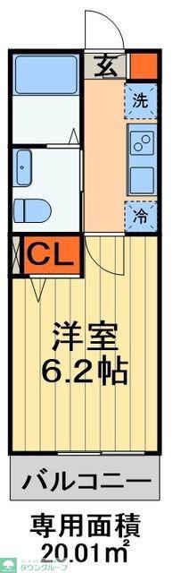 ベルメント東千葉(1K/3階)の間取り写真