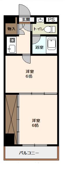 エグゼ綾部(2K/3階)の間取り写真