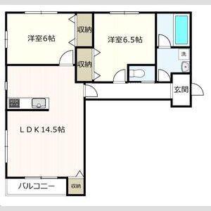 YS4739(2LDK/1階)の間取り写真