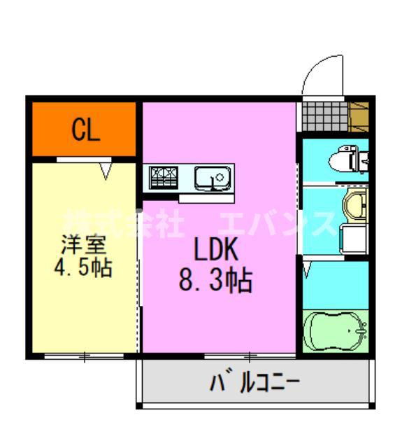 ラ・ターナ本千葉(1LDK/2階)の間取り写真