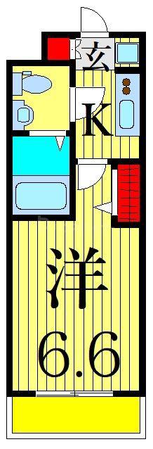 CREVISTA立石(1K/1階)の間取り写真