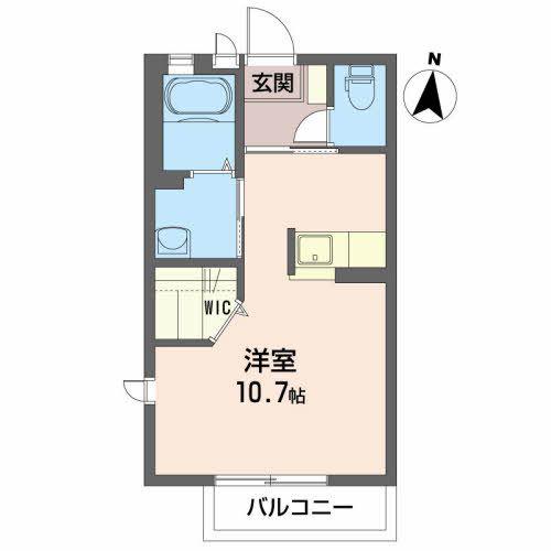 サンクチュアリK(ワンルーム/1階)の間取り写真