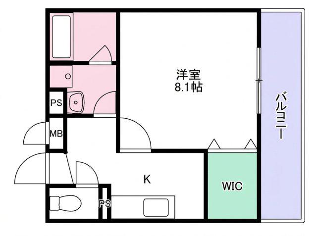 KTIレジデンス福町B(1K/1階)の間取り写真