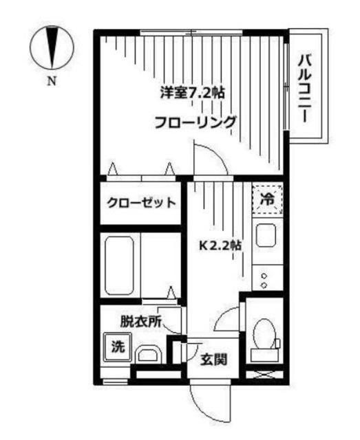 プラナス テラス(1K/1階)の間取り写真