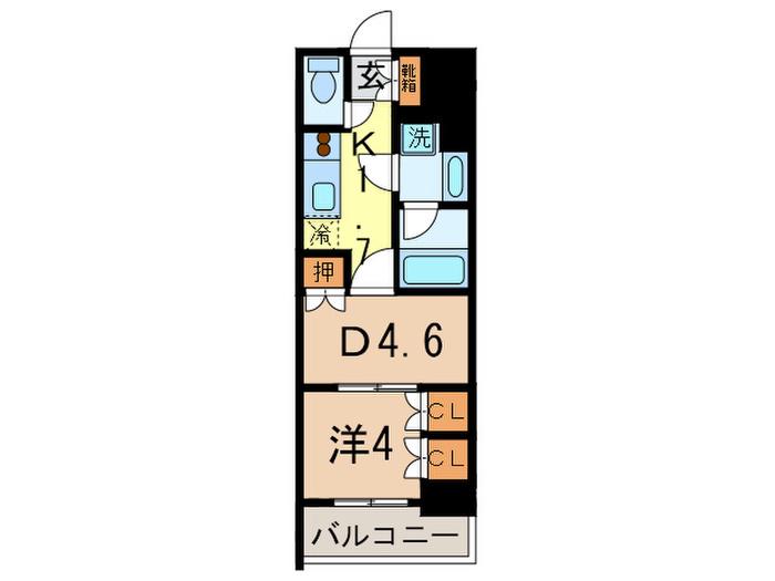 リバーレ池袋(1DK/5階)の間取り写真
