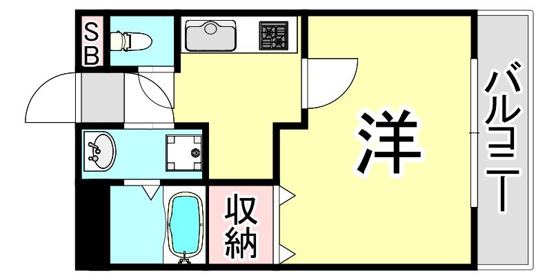 アムール美貴(1K/1階)の間取り写真