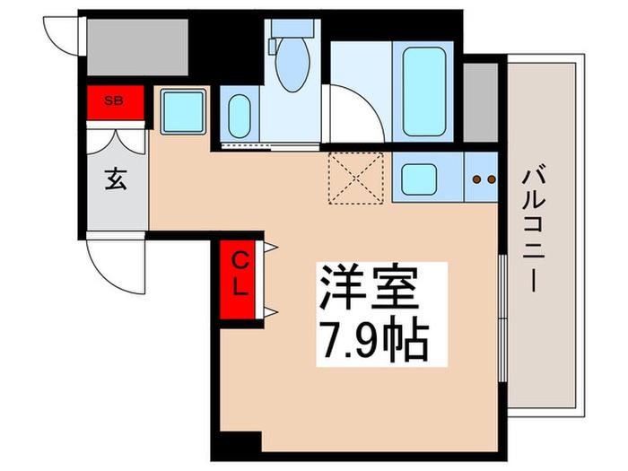 三敬中州マンション(ワンルーム/6階)の間取り写真