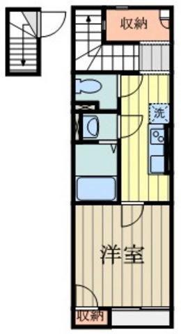 レオネクストソフィア(1SK/2階)の間取り写真