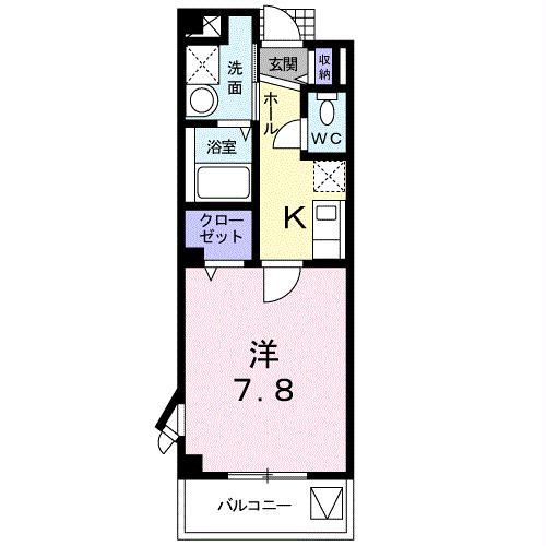 ルミエール壱番館(1K/1階)の間取り写真