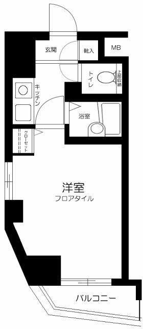 ダイホープラザ上落合(1K/6階)の間取り写真