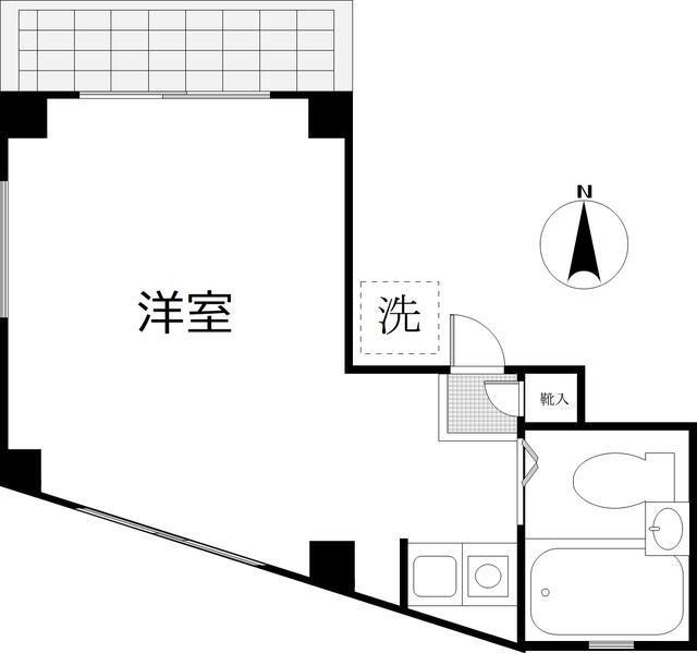 中井ビル(ワンルーム/3階)の間取り写真