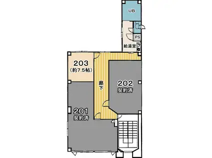 アザミ千歳ビル(ワンルーム/2階)の間取り写真