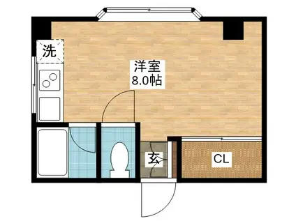 山口ビル(ワンルーム/5階)の間取り写真