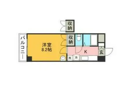 ロイヤル天神南(1K/14階)の間取り写真