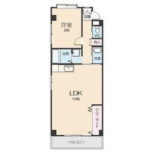 シャロン一社(1LDK/5階)の間取り写真