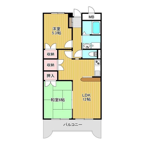 レジデンス名倉(2LDK/3階)の間取り写真