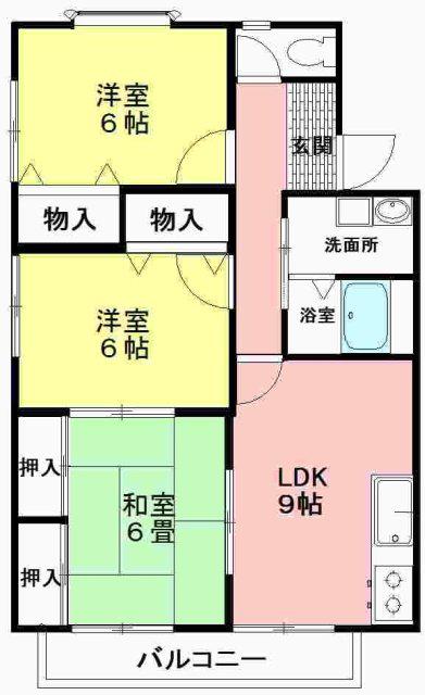 クレール新伝馬(3LDK/2階)の間取り写真