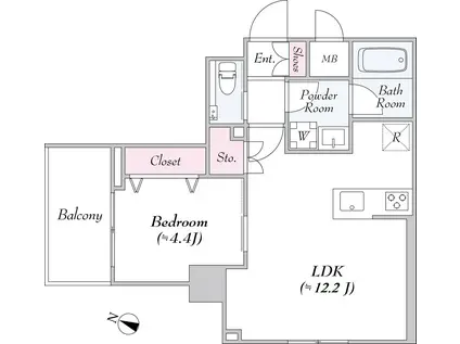 URBANLINK護国寺(1LDK/3階)の間取り写真