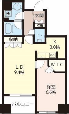 エスティメゾン北新宿(1LDK/3階)の間取り写真