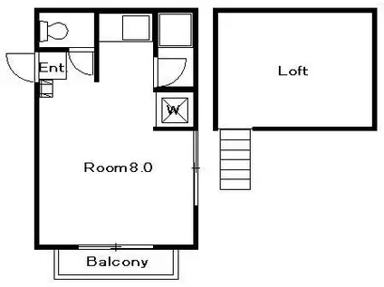 ロードハイツM(ワンルーム/1階)の間取り写真